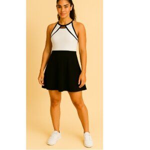 🎾🖤🤍 Place black and white halter neck mini dress, size XXL/US 16 🖤🤍🎾